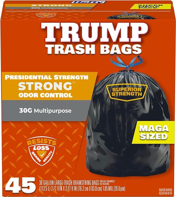 Trump brings out new line of MAGA scented trash bags - Featured image